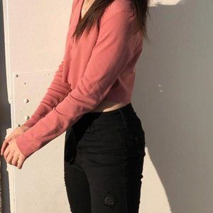 Hollister High-rise super skinny ripped jeans